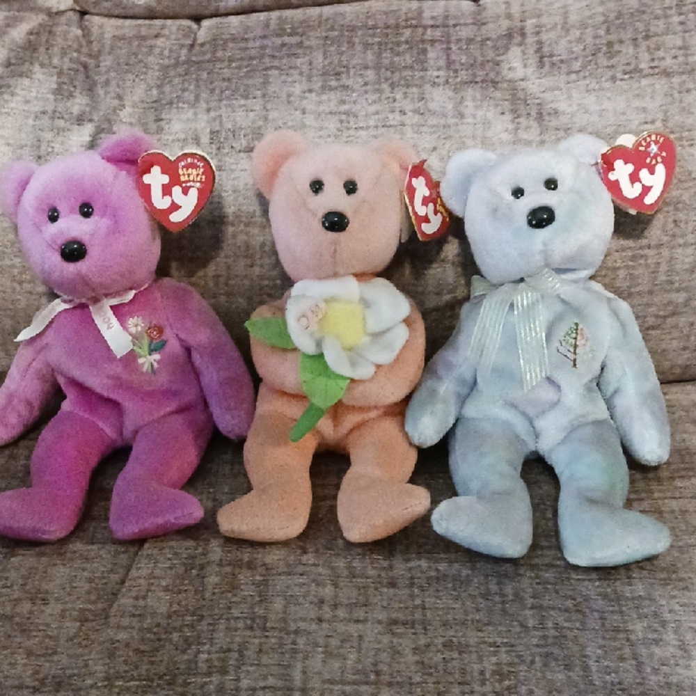 Ty Beanie Babies Colorful Bear Set